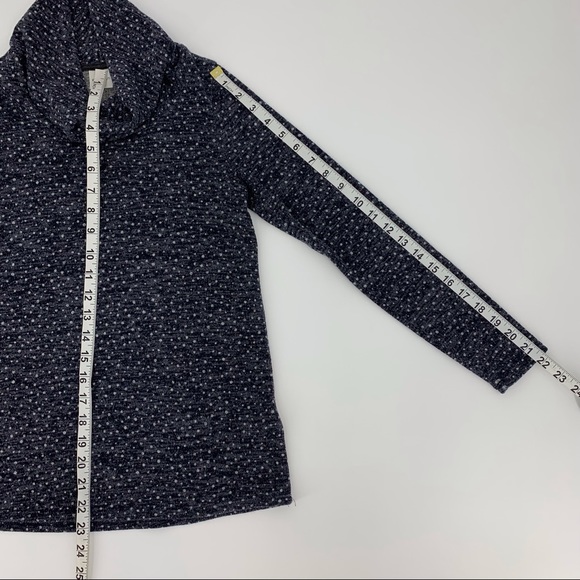 Kaileigh Gayle Blue Micro Polka Dot Cowl Neck Sweater, Small - Picture 15 of 16